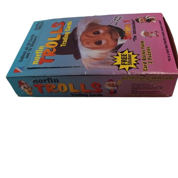 Norfin Trolls Series 1 Trading Cards Box 48 Packs 7 Per Pack Sealed 1992 Vintage - Picture 6 of 12